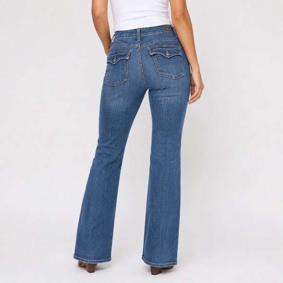 Levi's Denim - Levis 512 Perfectly Slimming Trouser Jeans Bootcut Flap Pocket Blue Size 16M